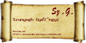 Szunyogh Gyöngyi névjegykártya
