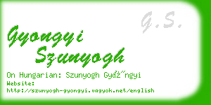 gyongyi szunyogh business card